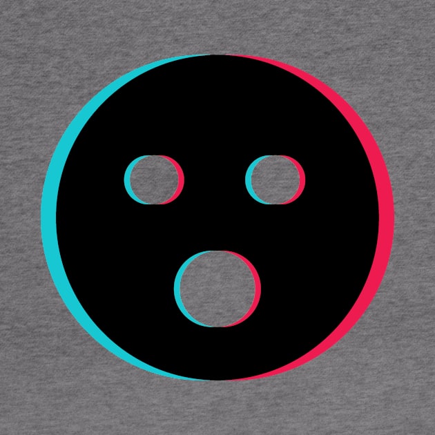 TikTok O Oh emoji smiley Black by ThingyDilly